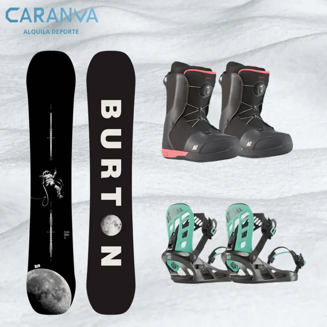 Alquile Esquí Candanchú - SnowBoard / Intermedio / Equipo Completo -CaranvaSports - temporada 2026