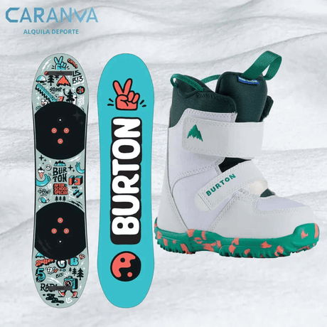 Alquiler Snowboard Sierra Nevada - Equipos Premium - Infantil / Equipo Completo -CaranvaSports - temporada 2026